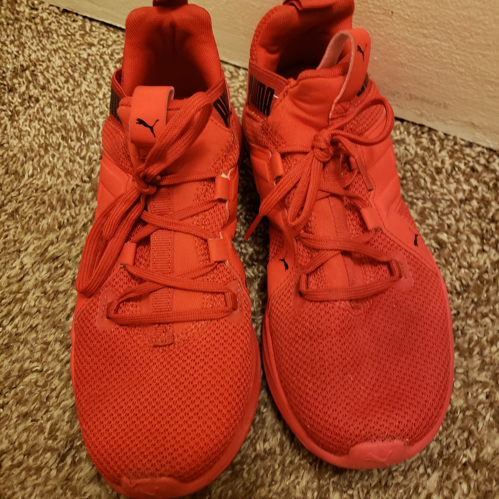 Red Puma Sneakers Big Kids Boys Size 6 Women’s 7.5